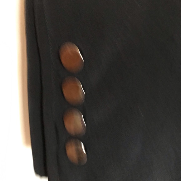 Anne Klein black raincoat, size Large - Picture 2 of 6